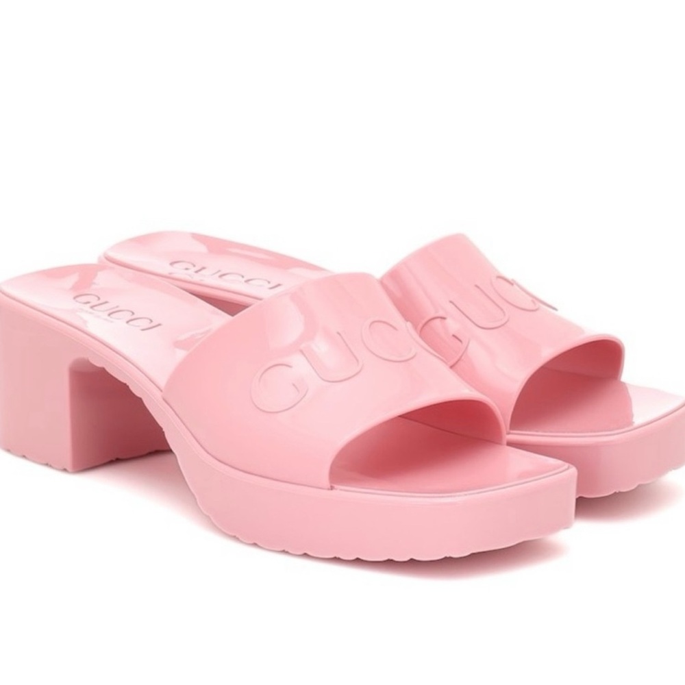 Gucci Rubber Platform Slide Sandal
